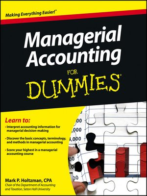 Managerial Accounting For Dummies - ebook